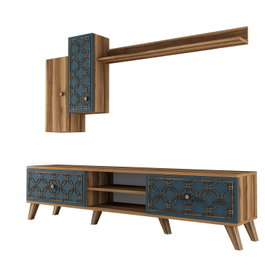 Hanah Home Unidad de TV Class S - Nogal y Calcedonia